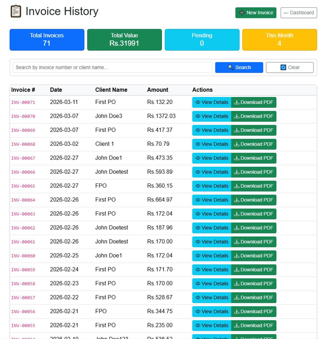GrowEasy clean dashboard